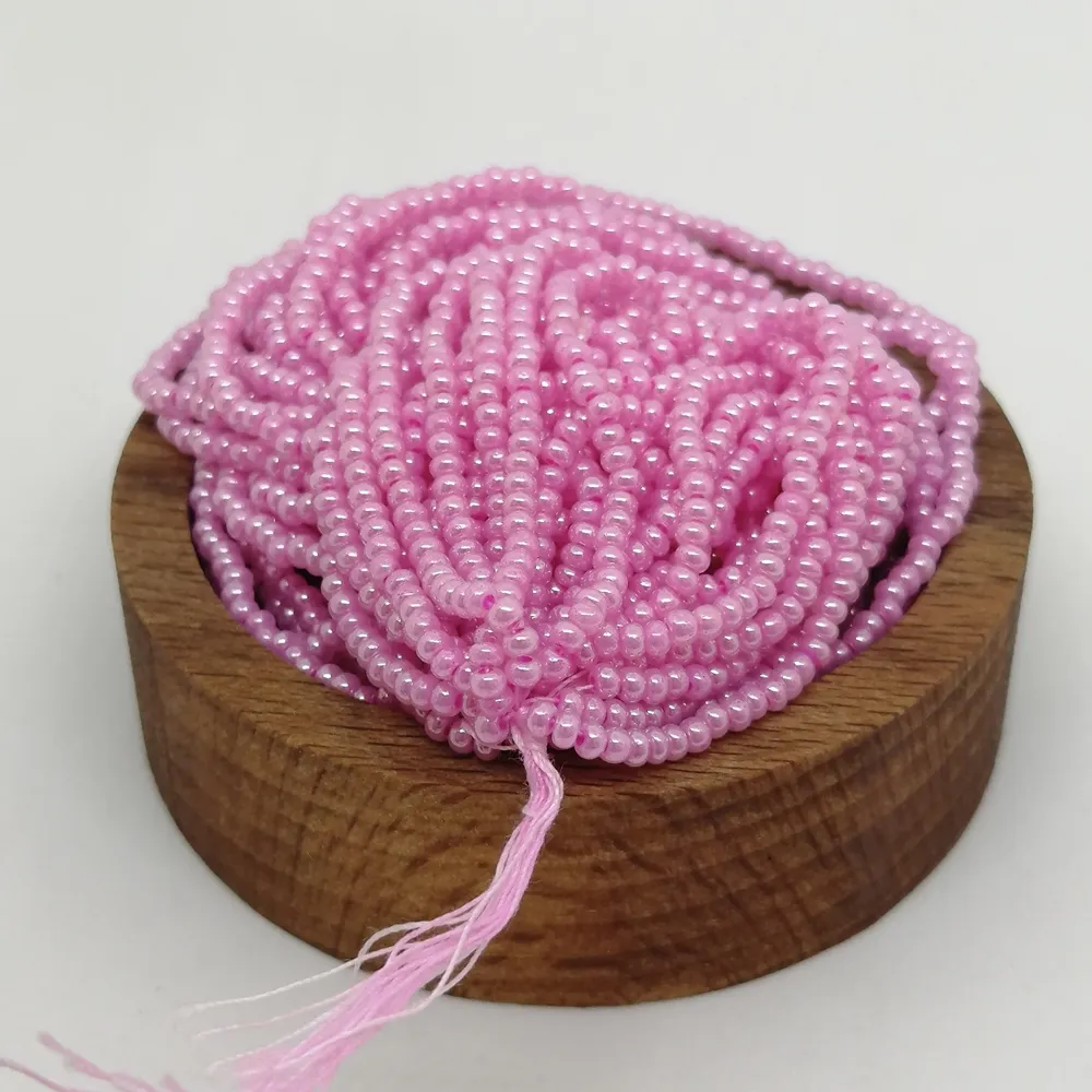 Parlak Açık Pembe Preciosa Dizi Kum Boncuk (Cezaevi Boncuğu) 11/0 2mm